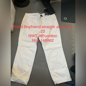 Torrid boyfriend straight jeans size 22